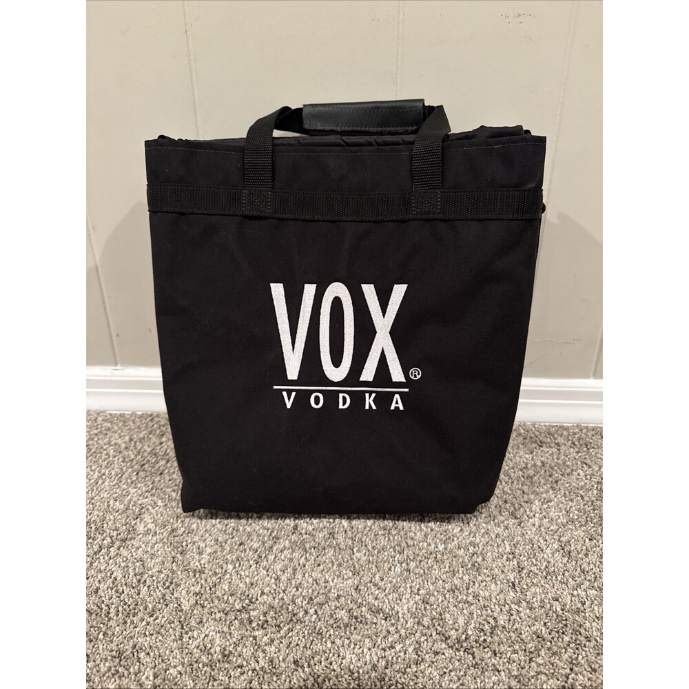 Chill N Go Insulated Black Wine Bag With Vox Vodka Logo